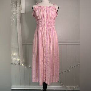 UNIVERSAL THREAD Two Tone Pink, Cream, White Striped Dress